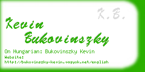 kevin bukovinszky business card